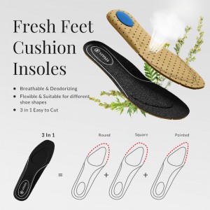 VIVAIA Philippines - VIVAIA 3-in-1 Cuttable Breathable Insole Women's Insoles Black - ZCK-8782