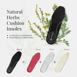 VIVAIA Philippines - VIVAIA 3-in-1 Cuttable Natural Herb Insole Women's Insoles Black - KHB-7193