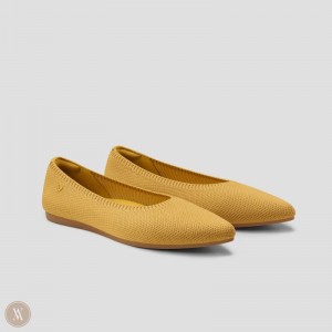 VIVAIA Philippines - VIVAIA Aria 5° Women's Pointed-Toe Ballet Flats Yellow - GXA-9780