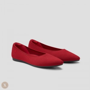 VIVAIA Philippines - VIVAIA Aria 5° Women's Pointed-Toe Ballet Flats Red - VUR-3757