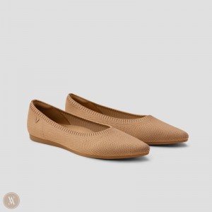 VIVAIA Philippines - VIVAIA Aria 5° Women's Pointed-Toe Ballet Flats Nutmeg - DQC-9652