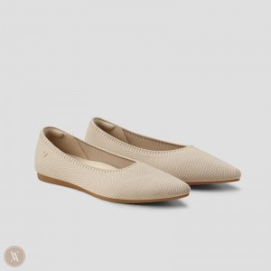 VIVAIA Philippines - VIVAIA Aria 5° Women's Pointed-Toe Ballet Flats Almond - UPA-8023