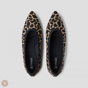 VIVAIA Philippines - VIVAIA Aria 5° Women's Pointed-Toe Ballet Flats Nutmeg - Giraffe - FPU-0865