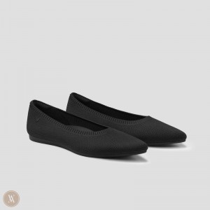 VIVAIA Philippines - VIVAIA Aria 5° Women's Pointed-Toe Ballet Flats Black - QIB-6554