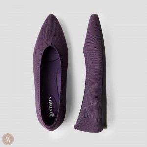 VIVAIA Philippines - VIVAIA Aria 5° Women's Pointed-Toe Ballet Flats Eggplant - SFJ-2141