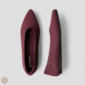 VIVAIA Philippines - VIVAIA Aria 5° Women's Pointed-Toe Ballet Flats Burgundy - NSF-1026