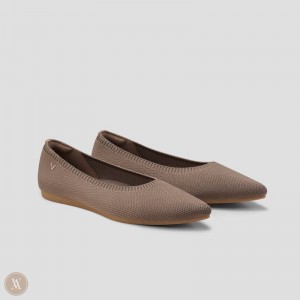 VIVAIA Philippines - VIVAIA Aria 5° Women's Pointed-Toe Ballet Flats Espresso - YAQ-9495