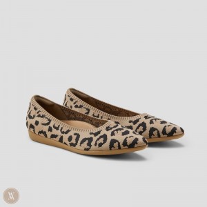VIVAIA Philippines - VIVAIA Aria CloudWalker Women's Lightweight Pointed-Ballet Flats Dark Leopard - OCM-3479