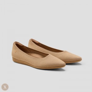 VIVAIA Philippines - VIVAIA Aria CloudWalker Women's Lightweight Pointed-Ballet Flats Nutmeg - AAJ-9372