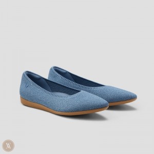 VIVAIA Philippines - VIVAIA Aria CloudWalker Women's Lightweight Pointed-Ballet Flats Blue - XTE-7456
