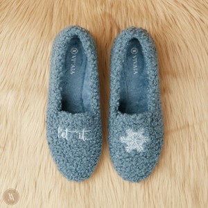 VIVAIA Philippines - VIVAIA Audrey Women's Round-Toe Recycled Faux Fur - Snowflake Blue White - BQE-2542