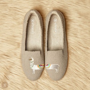 VIVAIA Philippines - VIVAIA Audrey Women's Round-Toe Terry Knit Loafers Latte - Llama - BKC-3815