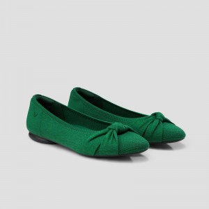 VIVAIA Philippines - VIVAIA Bibi Women's Round-Toe Knotted Flats Green - LJZ-0405