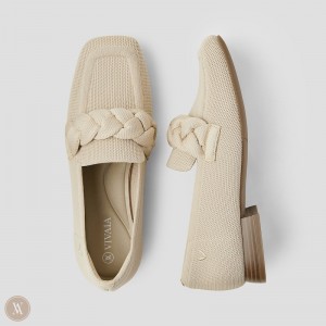VIVAIA Philippines - VIVAIA Caitlin Women's Square-Toe Knot Loafers Almond - SXL-1092