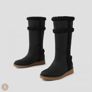 VIVAIA Philippines - VIVAIA Camila Women's Faux Fur Boots Black - BLV-8210