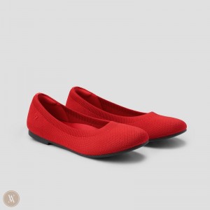 VIVAIA Philippines - VIVAIA Claire Women's Round-Toe Flats Red - BLM-9478