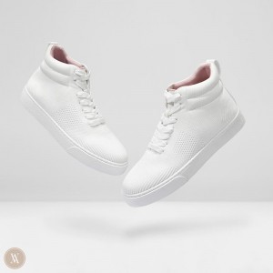 VIVAIA Philippines - VIVAIA Glenda Women's Round-Toe High-Top Sneakers White - OBW-2126