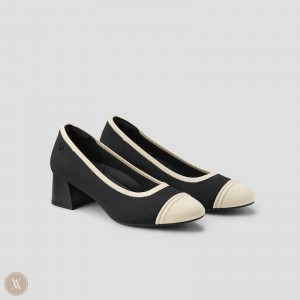 VIVAIA Philippines - VIVAIA Julie Pro Women's Round-Toe Chunky Heels Black Beige - BSW-0836