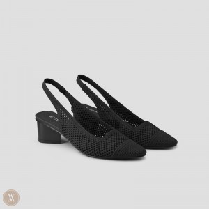 VIVAIA Philippines - VIVAIA Leah Women's Pointed-Toe Sling-Back Heels Black - LCF-2424