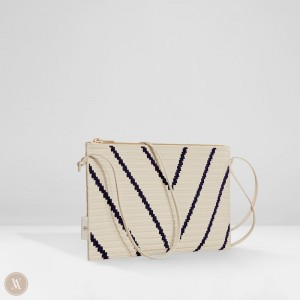 VIVAIA Philippines - VIVAIA Lucy - Ivory Chevron Women's Bags White - IRV-6585