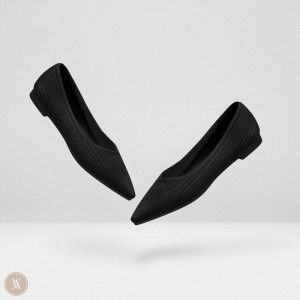 VIVAIA Philippines - VIVAIA Macy Women's Pointed-Toe Stripe Flats Black - CJF-7330