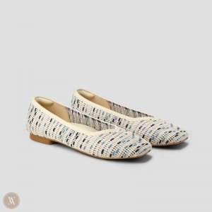 VIVAIA Philippines - VIVAIA Margot 2.0 Women's Square-Toe V-Cut Flats Multicolor Blue - SUU-4763