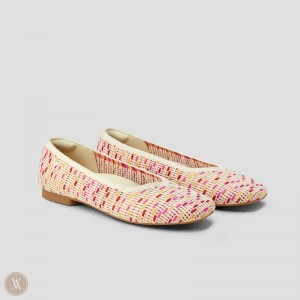 VIVAIA Philippines - VIVAIA Margot 2.0 Women's Square-Toe V-Cut Flats Multicolor Pink - PGF-1613