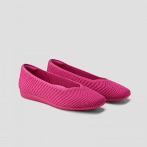 VIVAIA Philippines - VIVAIA Margot Walker Women's Lightweight Square-Toe V-Cut Flats Pitaya - NQJ-3066