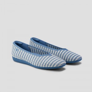 VIVAIA Philippines - VIVAIA Margot Walker Women's Lightweight Square-Toe V-Cut Flats Stripes - QUO-5494
