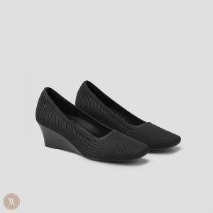 VIVAIA Philippines - VIVAIA Margot Wedge Pro Women's Square-toe Wedge Black - SYV-9780