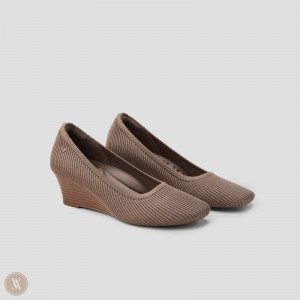 VIVAIA Philippines - VIVAIA Margot Wedge Pro Women's Square-toe Wedge Espresso - BHY-5133