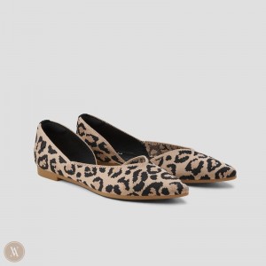 VIVAIA Philippines - VIVAIA Melia Women's Pointed-Toe Flats Dark Leopard - GCW-9426