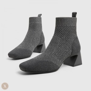 VIVAIA Philippines - VIVAIA Melissa Women's Perforated Heeled Boots Orange Grey - HXB-9474