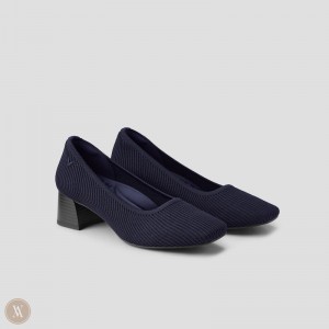 VIVAIA Philippines - VIVAIA Melody Pro Women's Square-Toe Chunky Heels Navy - PTC-6375