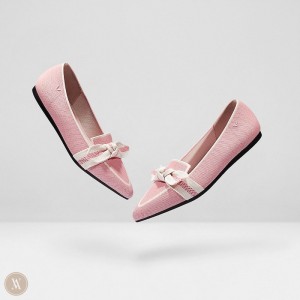 VIVAIA Philippines - VIVAIA Michelle Women's Pointed-Toe Bow Loafers Pink - FAX-9501