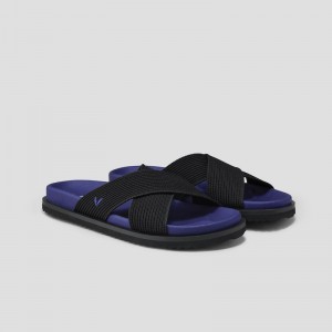 VIVAIA Philippines - VIVAIA Natalia Women's Criss Cross Straps Slides Black - FBL-1979