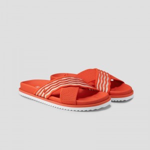 VIVAIA Philippines - VIVAIA Natalia Women's Criss Cross Straps Slides Orange - RJZ-4047