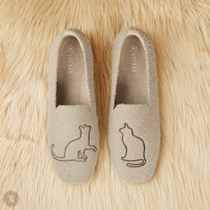 VIVAIA Philippines - VIVAIA Samantha Women's Squared-Toe Terry Knit Loafers Latte - Cat - LUH-9158