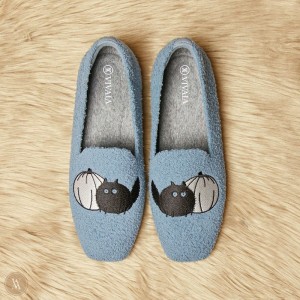VIVAIA Philippines - VIVAIA Samantha Women's Squared-Toe Terry Knit Loafers Grey Blue - ELB-3367