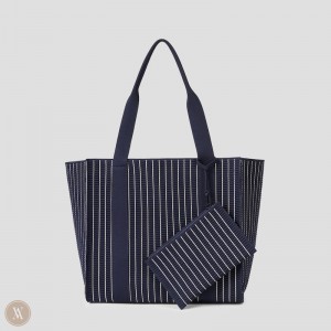 VIVAIA Philippines - VIVAIA Sarah Cream Ivory Stripe Women's Bags Navy Cream White Stripes - GYR-2206