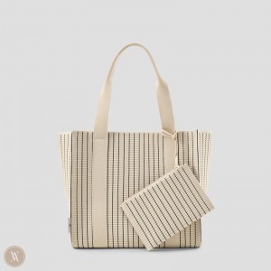 VIVAIA Philippines - VIVAIA Sarah Women's Bags Cream White Navy Stripes - RCQ-9643