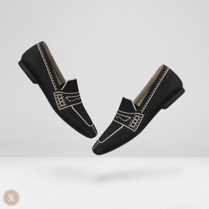 VIVAIA Philippines - VIVAIA Sierra Women's Square-Toe Patterned Loafers-Deep Ebony deep - IMK-4742