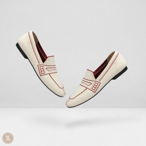VIVAIA Philippines - VIVAIA Sierra Women's Square-Toe Patterned Loafers-Light Khaki Light Khaki - DON-4656
