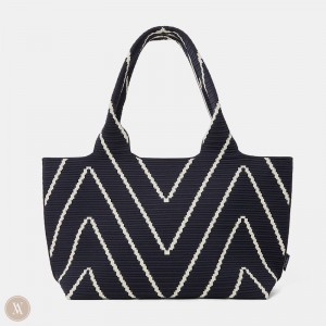 VIVAIA Philippines - VIVAIA Wallace Tote-Dark Chevron Women's Bags Dark - KJT-9688